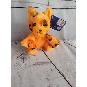 Build A Bear Halloween Pumpkin Kitty Mini Beans 2024 NWT pumpkin On One Eye.
